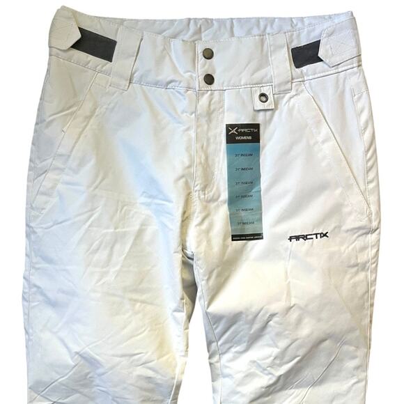 NEW Arctix White Insulated Snow Ski Pants Winter 31" inseam Women's Medium - Picture 2 of 6